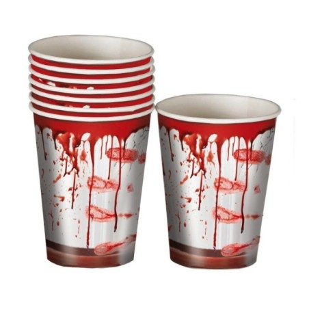 Vasos halloween sangre 6 uds 9 cm 26335 8434077263358