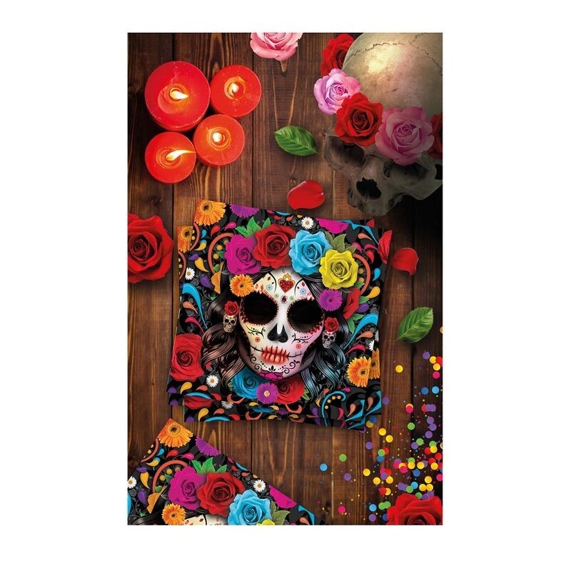 Servilletas catrina dia de muertos 12 uds 33 cm