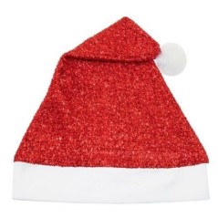 Gorro papa noel rojo luxex brillantina  T 434 ROJO