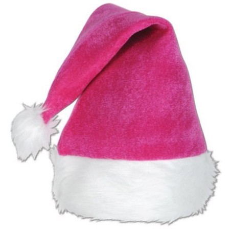 Gorro papa noel rosa fucsia deluxe  gorrofucsia