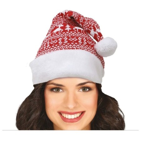 Gorro papa noel de punto decorado navidad 8412672410636 41063