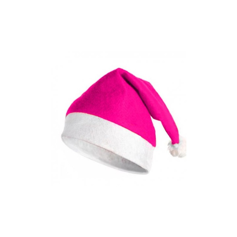 Gorros papa noel fucsia barato packs por mayor