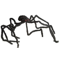 Araña negra peluda 153 cm para halloween 19602 8434077196021 19602