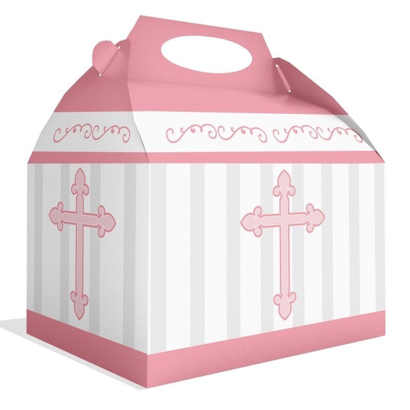 Caja comunion rosa para detalles o chuches 1 ud