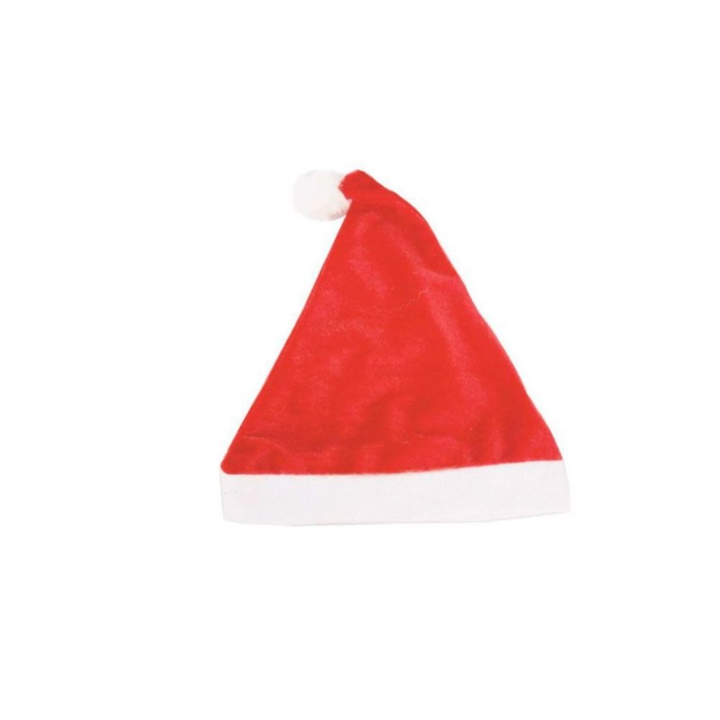 Gorro papa noel rojo terciopelo adulto