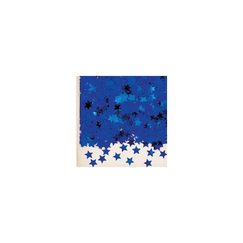 Confeti de estrellas azules metalicas 14 gr