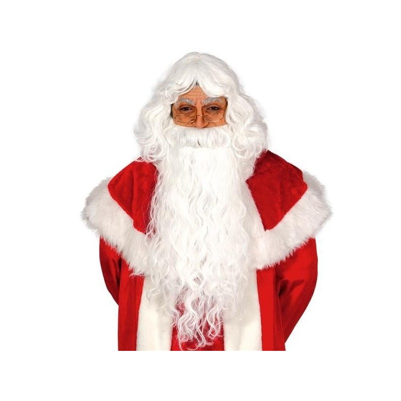 Peluca y barba papa noel extra santa claus 4977