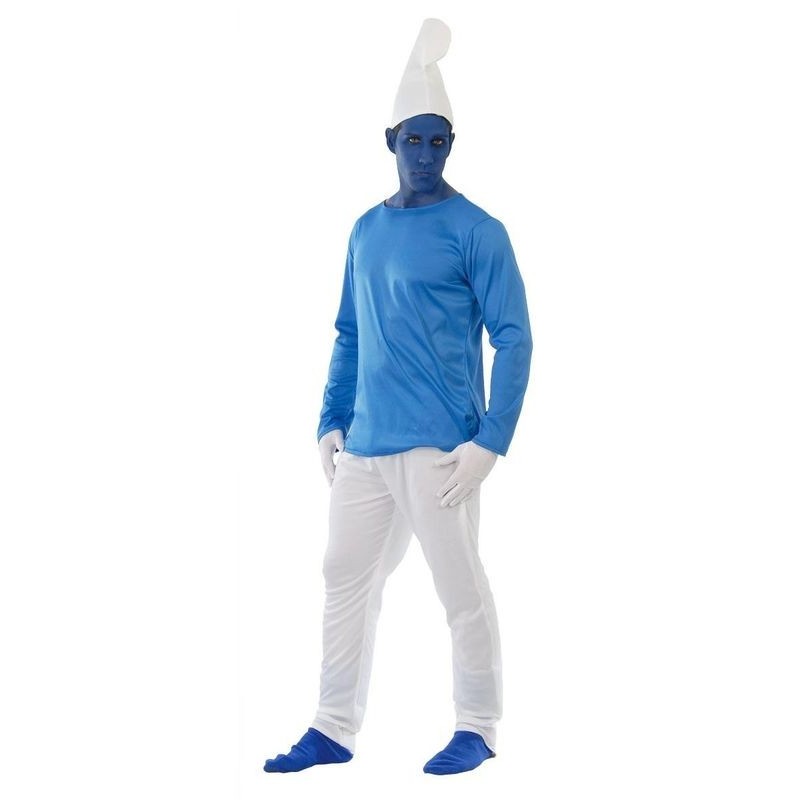 Disfraz enanito azul para hombre talla l