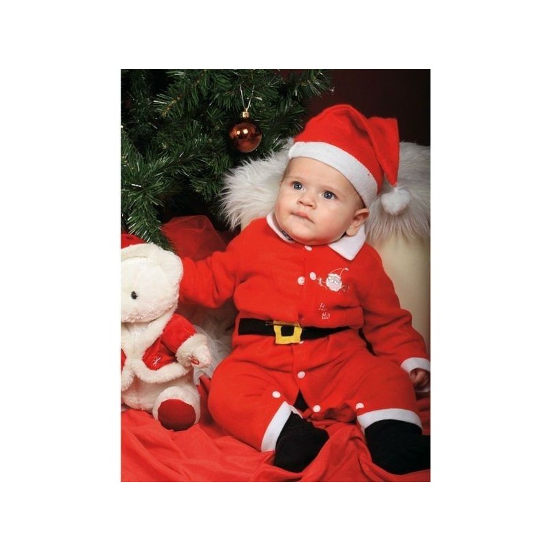 Disfraz papa noel bebe 1-12 meses navidad