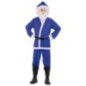 Disfraz papa noel azul para adulto talla L