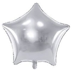 Globo estrella plata 55 cm