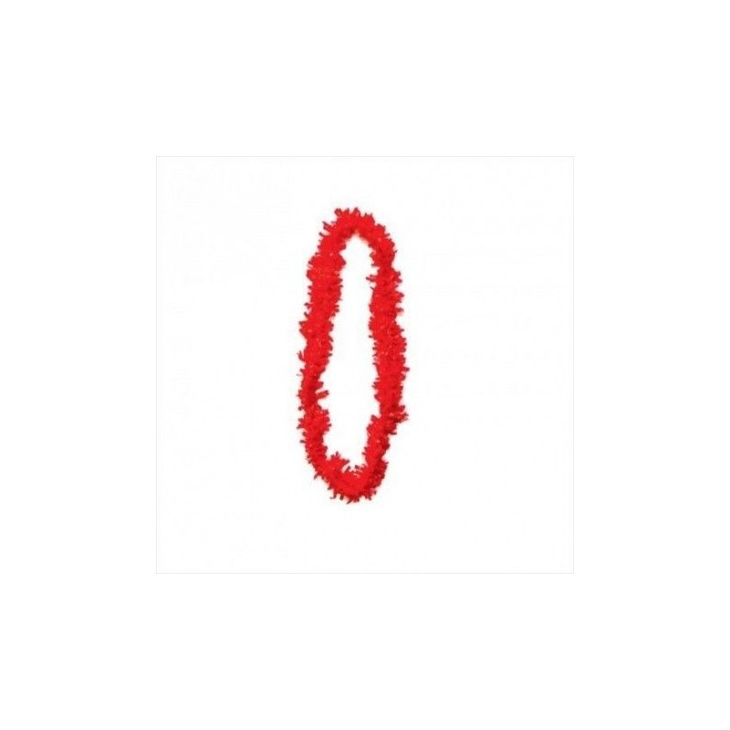 Collar plastico rojo unicolor barato cotillon