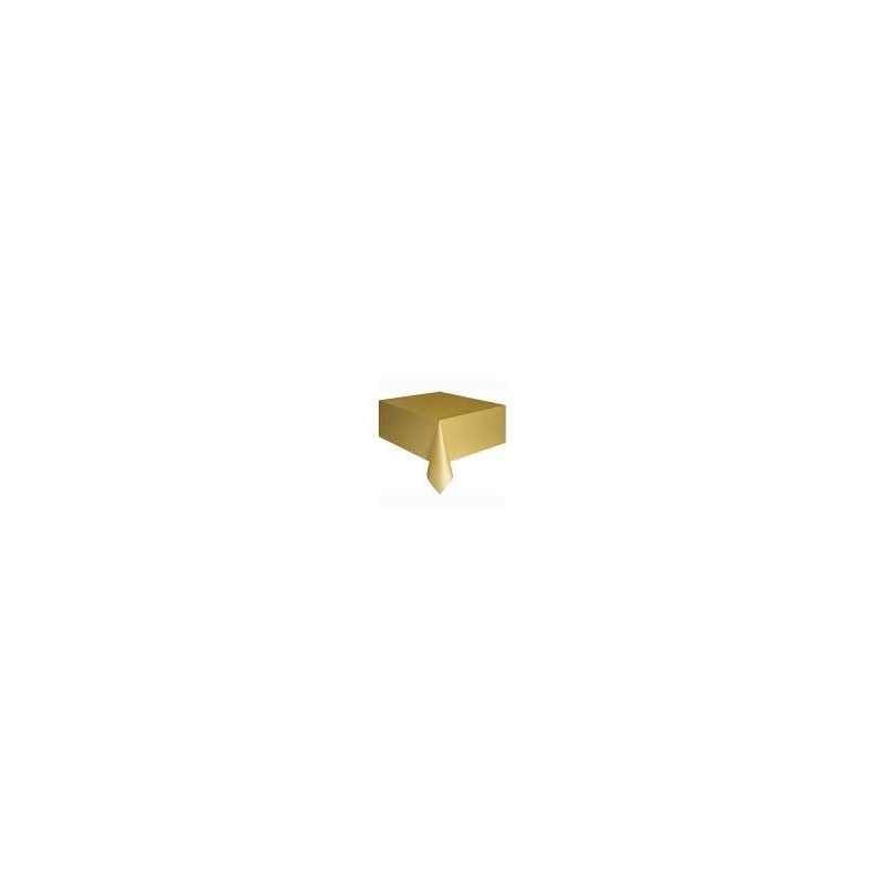 Mantel dorado oro plastico 137x274 cm