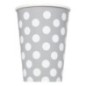 Vasos color plata lunares 8 uds