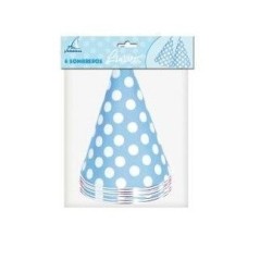 Sombreros azules lunares blancos 6 uds 8423138532724 16001141