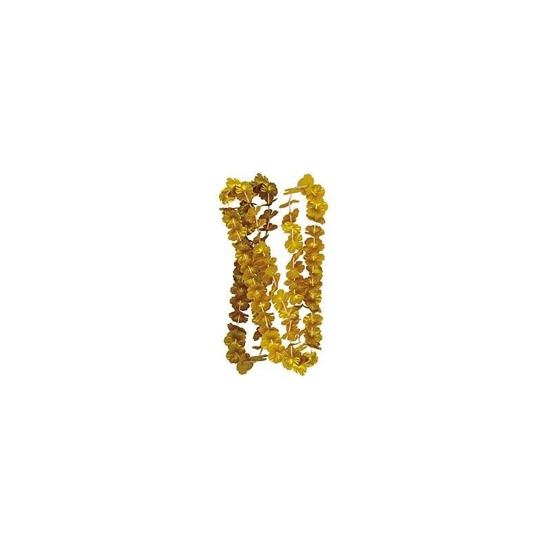 Collar flores oro dorado cotillon o fiesta