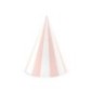 Sombreros fiesta rayas blancas y rosas 6 uds 10 cm