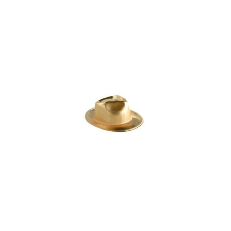 Sombrero vaquero oro plastico unidad