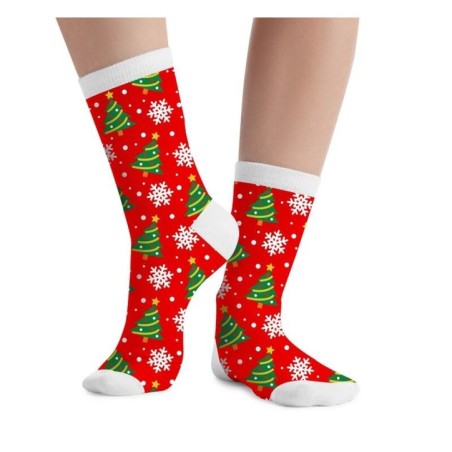 Calcetines navideños rojos Chrismas Tree tallas  41793 41794 41795 41796