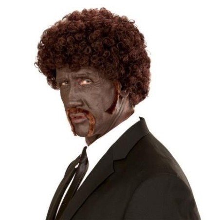 Peluca-pulp-fiction-afro-con-bigote-castaña-8003558018413-1841