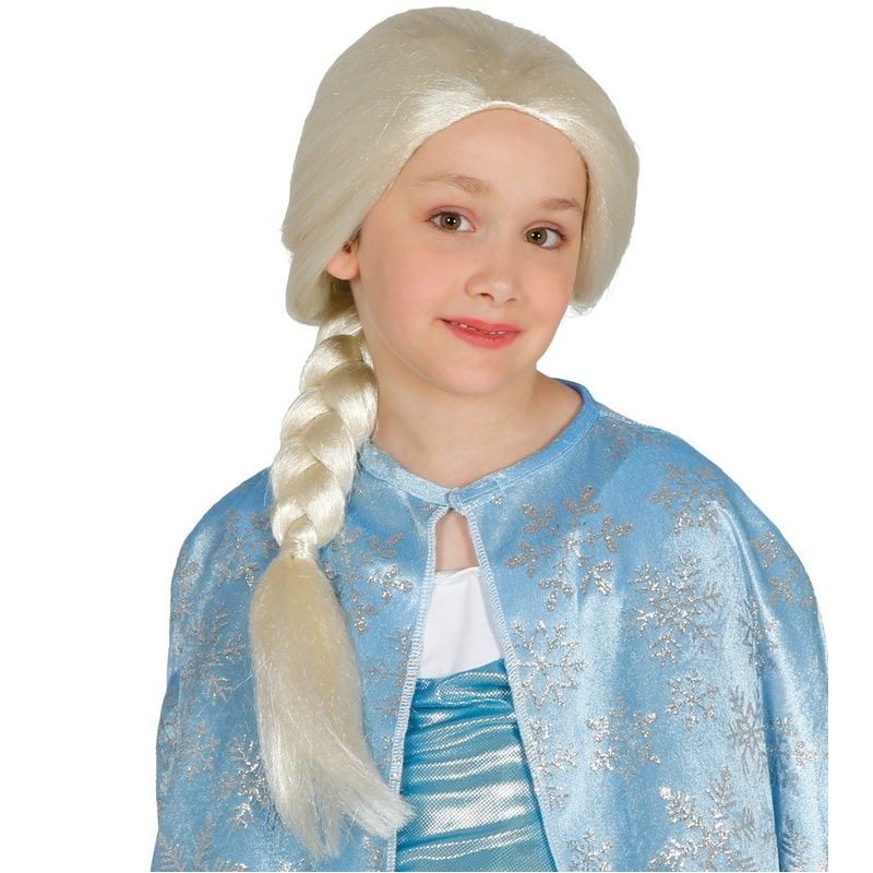 Peluca princesa del hielo infantil similar elsa