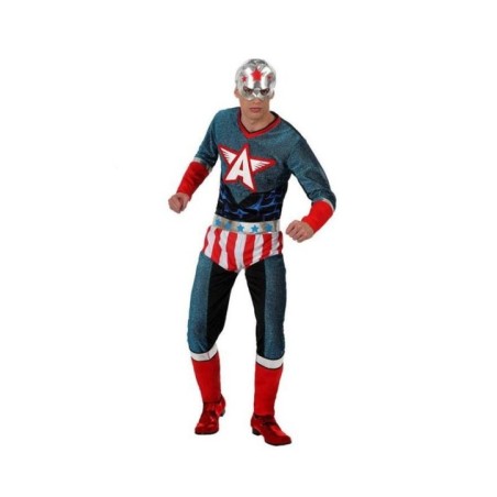 Disfraz super heroe americano capitan talla M-L