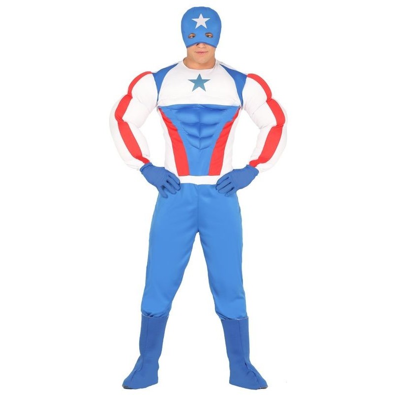 Disfraz capitan superheroe bandera america tallas
