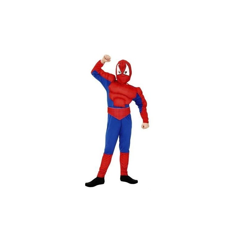 Disfraz araña Spiderman musculoso niño infantil tallas